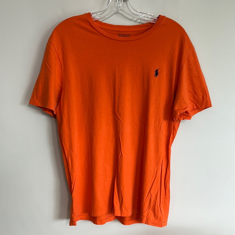 Ralph Lauren Orange Short Sleeve Tee Cotton Crew